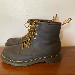 Dr. Martens Brown Leather Zip & Lace Up Boots Size 4 Youth